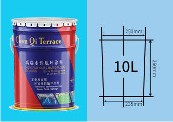 Round Metal 10L Paint Bucket For Waterborne Epoxy Floor Paints