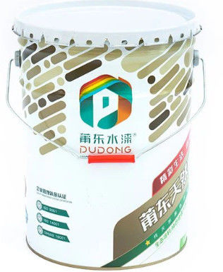 4 Gallon Custom Printed Open Head Steel Pail With Curly Edge Lid