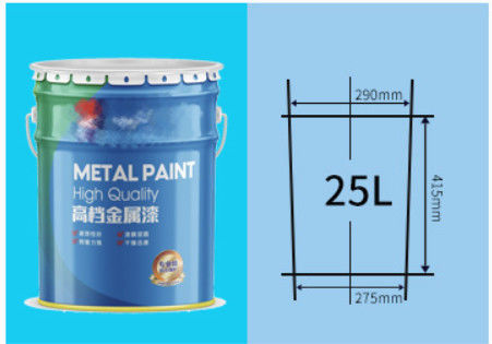 25L Chemical Metal Pail Bucket Spill Proof Airtight Lid For Safe Storage And Transport