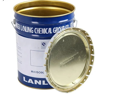 UN Approved Gold Phenolic Lined Metal Pails For Ink Storage