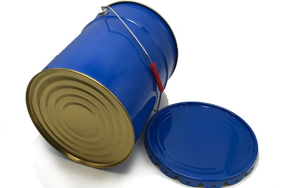 Tinplate Solvent Bucket With Flower Edge Lid UN Rated 5 Gallon
