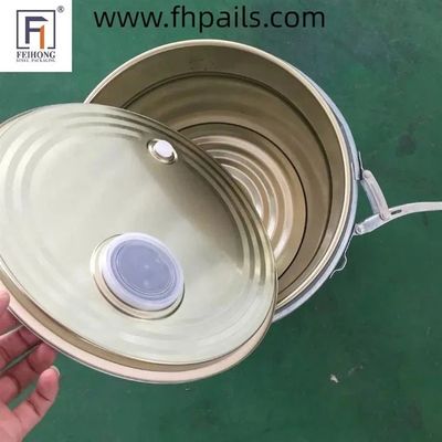 UN Rated Black 10L Coffee Bean Storage Tinplate Pails