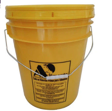Yellow Plastic Bucket Containers UN Rated 20L For Glue Storage