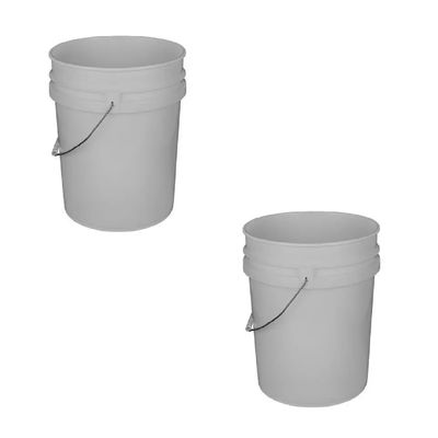 Polyethylene Plastic Bucket Containers 5 Gallon High Density For Lubricant Grease Storage