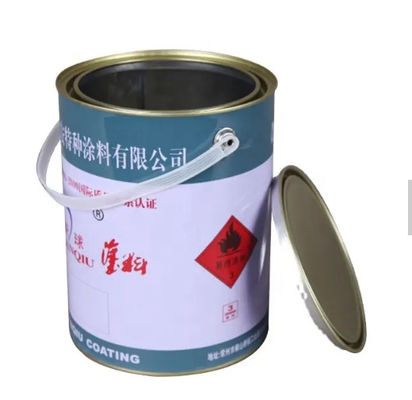 5 Liter Tinplate Cans With Lid Plastic Handle For Paints Storage