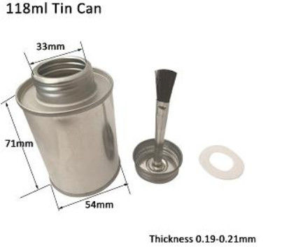 118ML Metal Tin Containers With Screw Top Lid For Chemical Adhesives