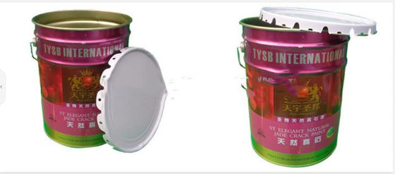 20L Metal Ink Bucket With Deeply Curly Lids 0.32-0.42mm