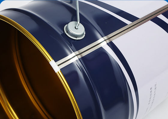 20L Metal Bucket Of Grease 0.32-0.42mm With Deeply Curly Lid UN Approved