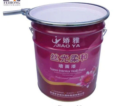 16L Metal Chemical Resistant Bucket With Lever Lock Ring Lids
