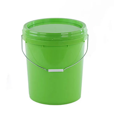 16 Liter Grease Plastic Bucket Containers With UN Approved Green Color