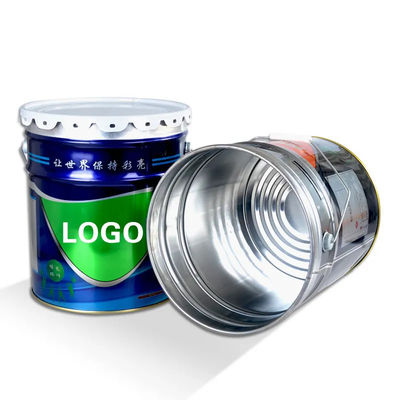 15 Liter Round Metal Iron Galvanized Bucket For Grease Storage With UN Approved