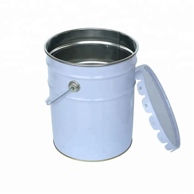 15 Liter Round Metal Iron Galvanized Bucket For Grease Storage With UN Approved