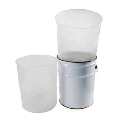 5L Powder Coating Metal Paint Bucket Black Handle White Color