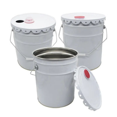 UN Rated 5 Gallon Metal Drums With Flower Edges Lid And Spout