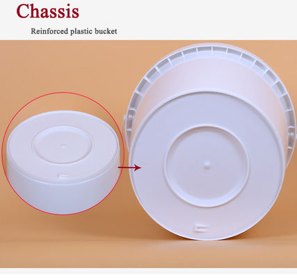 3 Gallon Food Grade White Plastic Bucket Containers With Handle Lids
