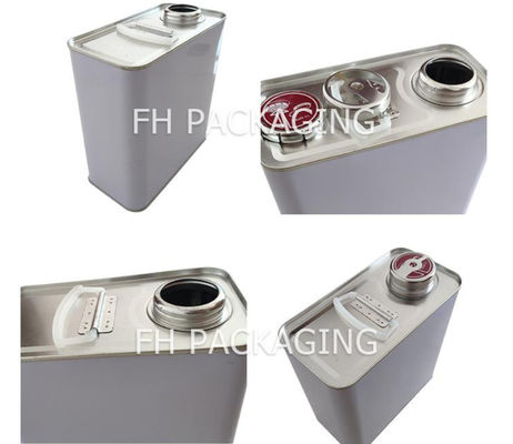5L F Style Tin Oblong Can For Chemical Glue Storage With UN Approved