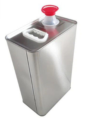 2L Empty Food Grade Rectangular Virgin Olive Oil Tin Can With Metal Handle