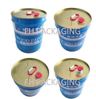 Round Tight 5 Gallon Closed Head Steel Pail With Rieke Spouts