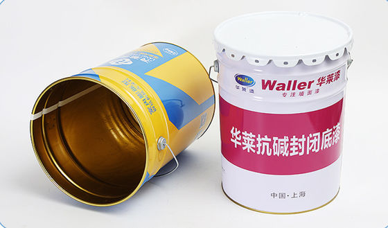Gold Phenolic Lined Metal Grease Bucket With UN Approved