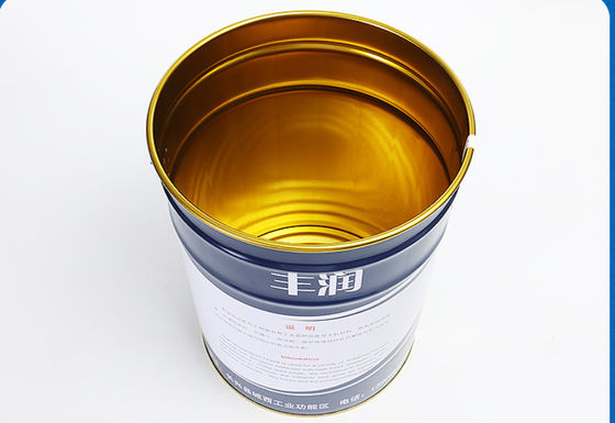 Gold Phenolic Lined Metal 5 Gallon Paint Bucket With UN Approval