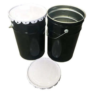 25L Cylindrical Metal Paint Bucket With Flower Lid For Paint Packing