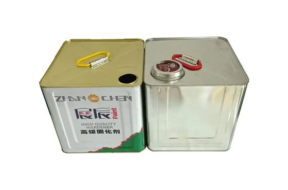 10L Rectangular Tight Head Pail Metal Square Empty Tin Cans For Diluter And Curing Agent Packages