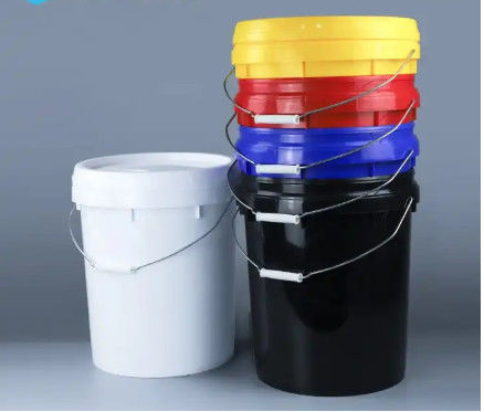PP UN Approved 20 Liter Plastic Bucket With Metal Handles And Spout Lid