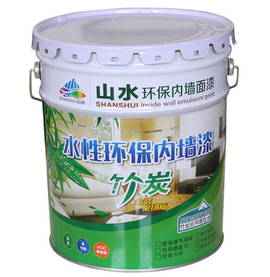 Printed Coated 5 Gallon 20 Liter Painted Metal Pails With Flower Edge Lid