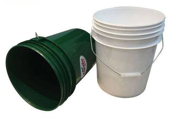 Food Safe UV Resistant Plastic Bucket Containers With Customized Printing And Snap On Lid