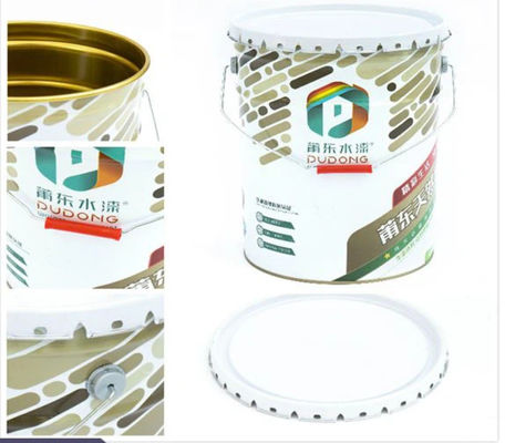 5 Gallon Round Metal Grease Bucket With Lining And Rubber Gasket