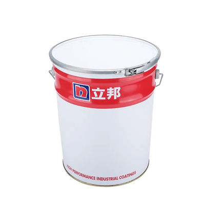 Round Chemical Pails With Customized Metal Printing And Rubber Lid