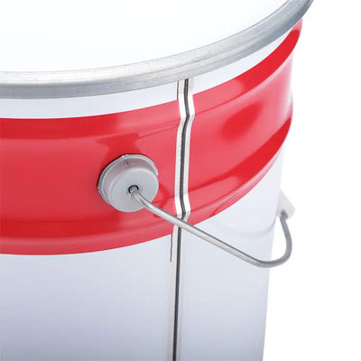 Round Chemical Pails With Customized Metal Printing And Rubber Lid