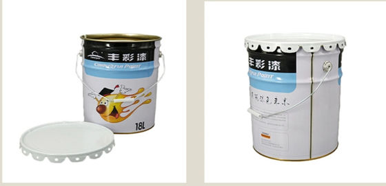 Tinplate Ink Pails with Rubber Gasket Lid and Capacity Options