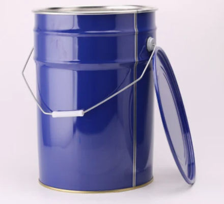 Customizable Chemically Resistant Round Pails with Metal Handles and Lids
