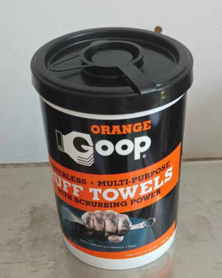 Customized White Polypropylene Tinplate Pails and Buckets with Gold Phenolic Lining